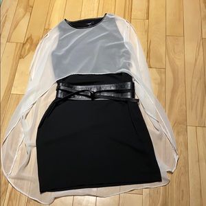 RUDSAK Black & White Sheer Dress